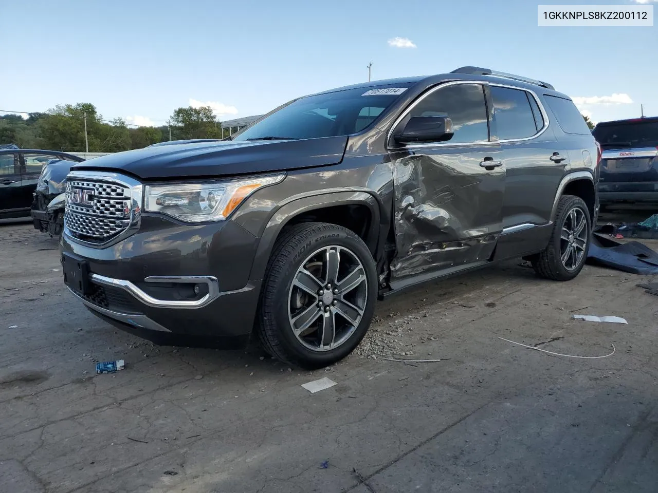 2019 GMC Acadia Denali VIN: 1GKKNPLS8KZ200112 Lot: 70517014