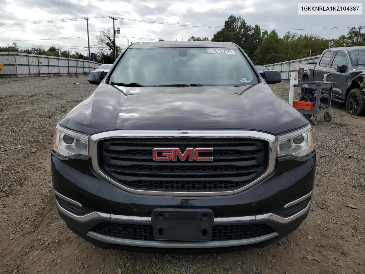 2019 GMC Acadia Sle VIN: 1GKKNRLA1KZ104387 Lot: 73255214