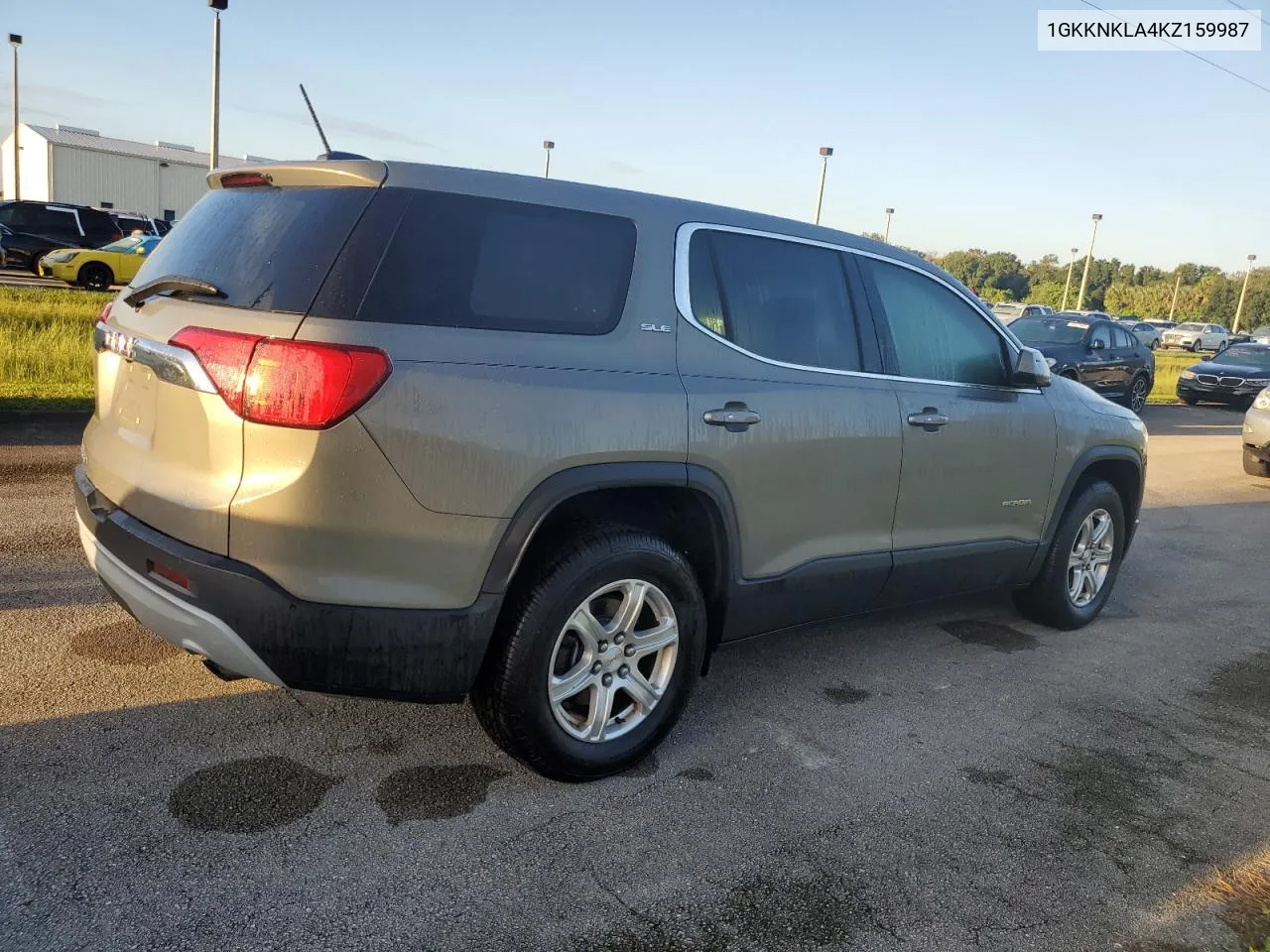 2019 GMC Acadia Sle VIN: 1GKKNKLA4KZ159987 Lot: 74042134