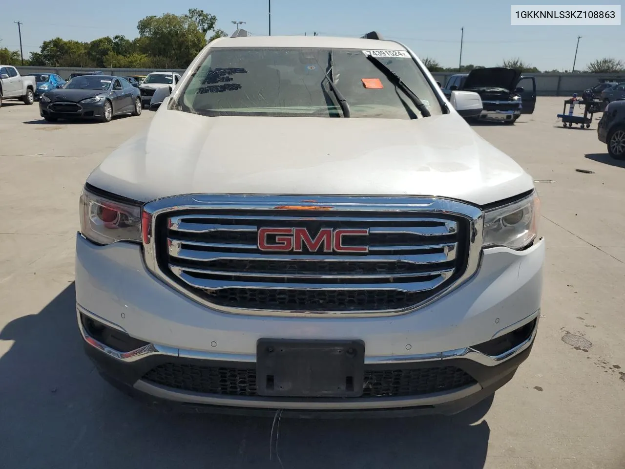 2019 GMC Acadia Slt-2 VIN: 1GKKNNLS3KZ108863 Lot: 74391524