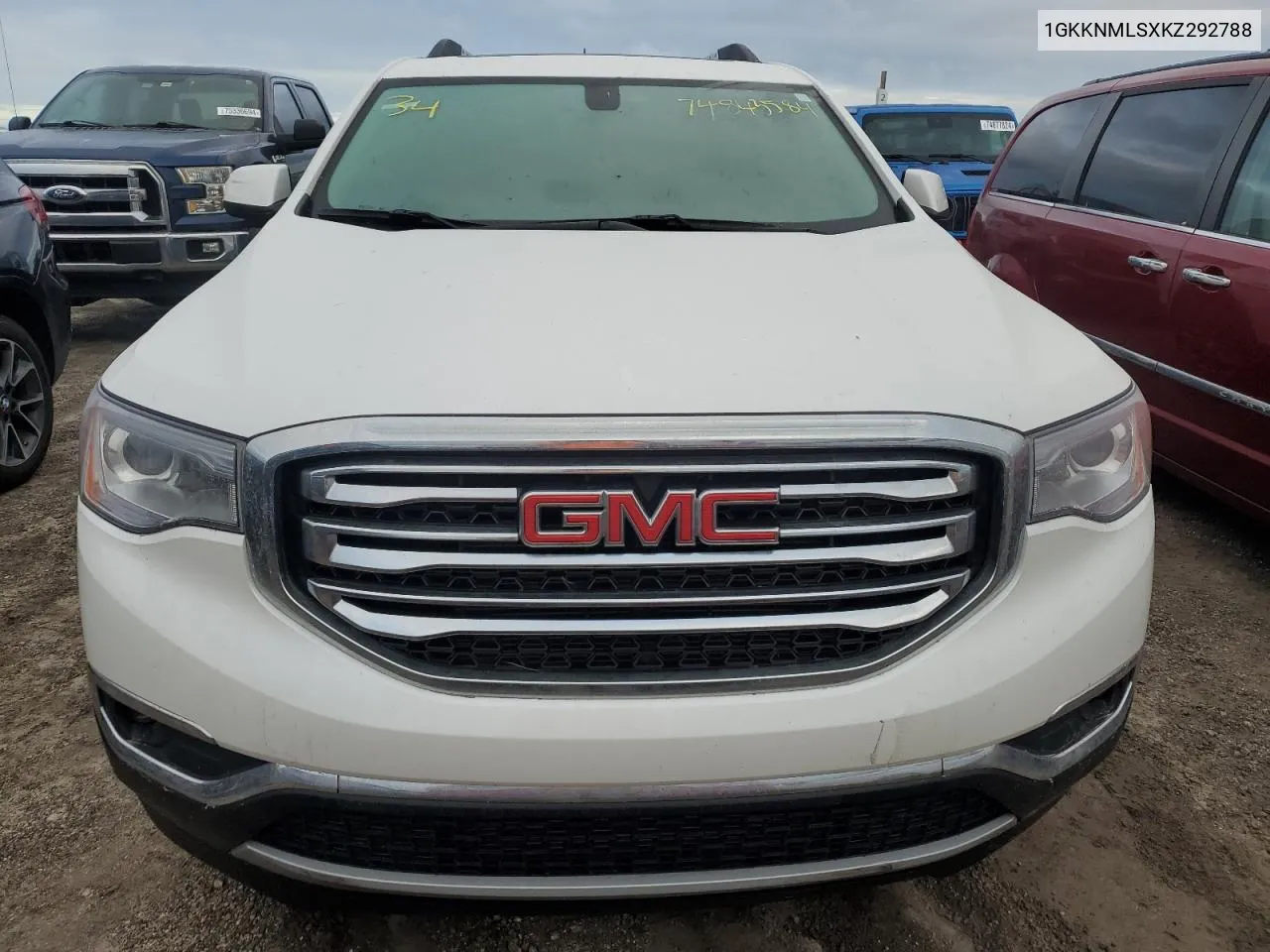 2019 GMC Acadia Slt-1 VIN: 1GKKNMLSXKZ292788 Lot: 74843584