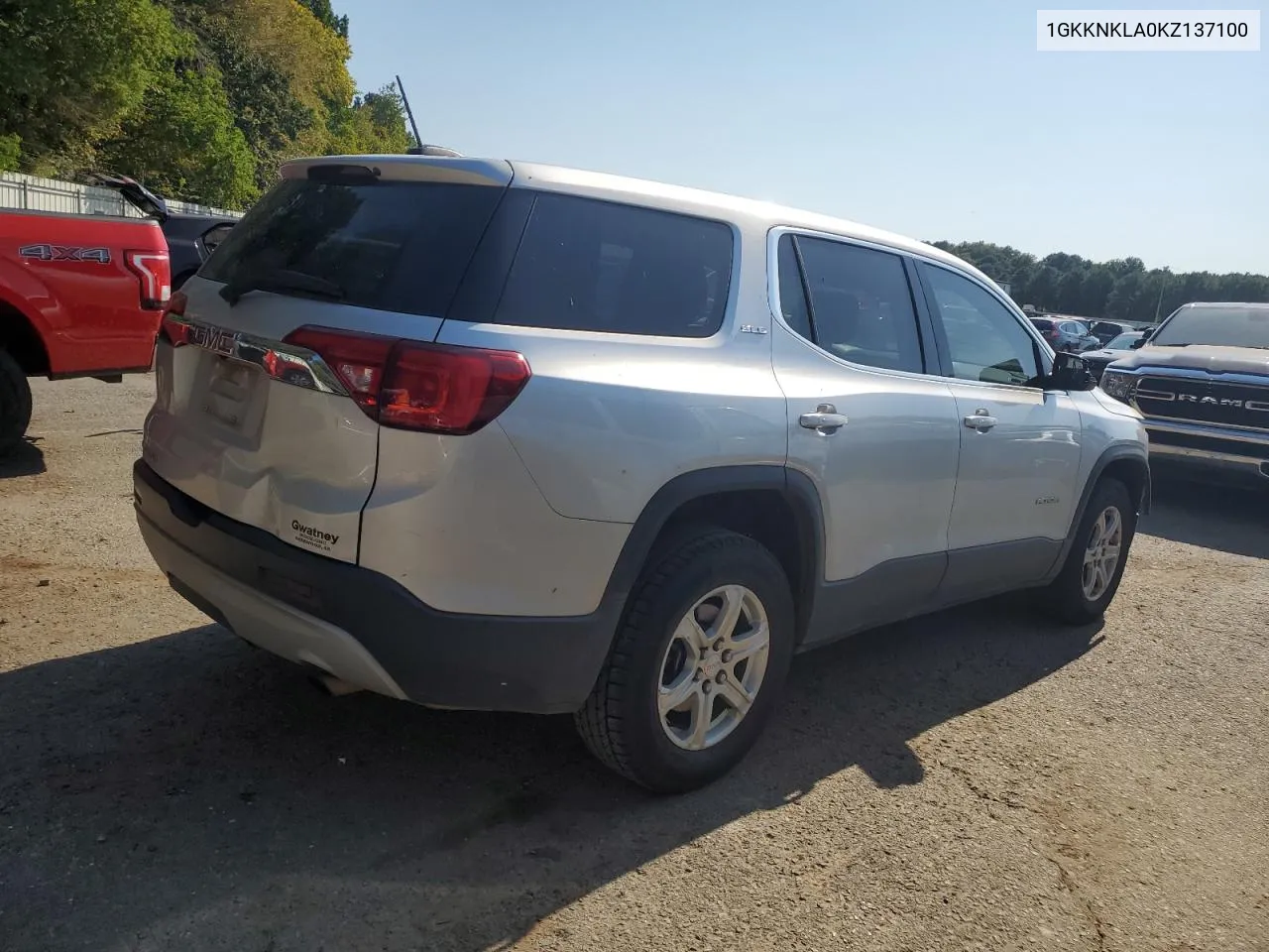 2019 GMC Acadia Sle VIN: 1GKKNKLA0KZ137100 Lot: 74883264