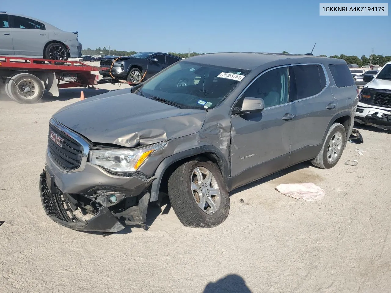 2019 GMC Acadia Sle VIN: 1GKKNRLA4KZ194179 Lot: 75055784