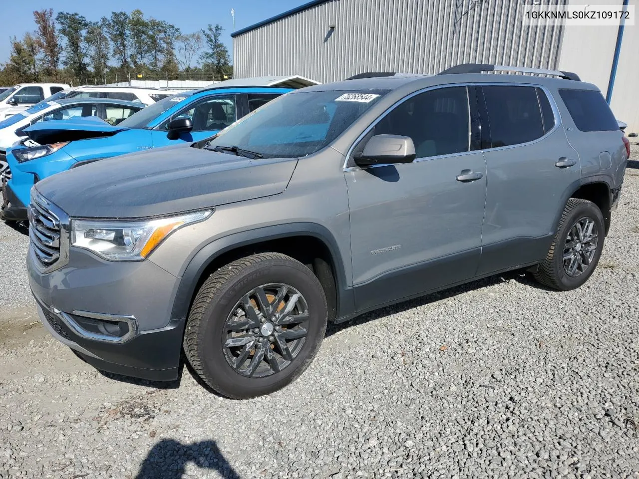 2019 GMC Acadia Slt-1 VIN: 1GKKNMLS0KZ109172 Lot: 75268544