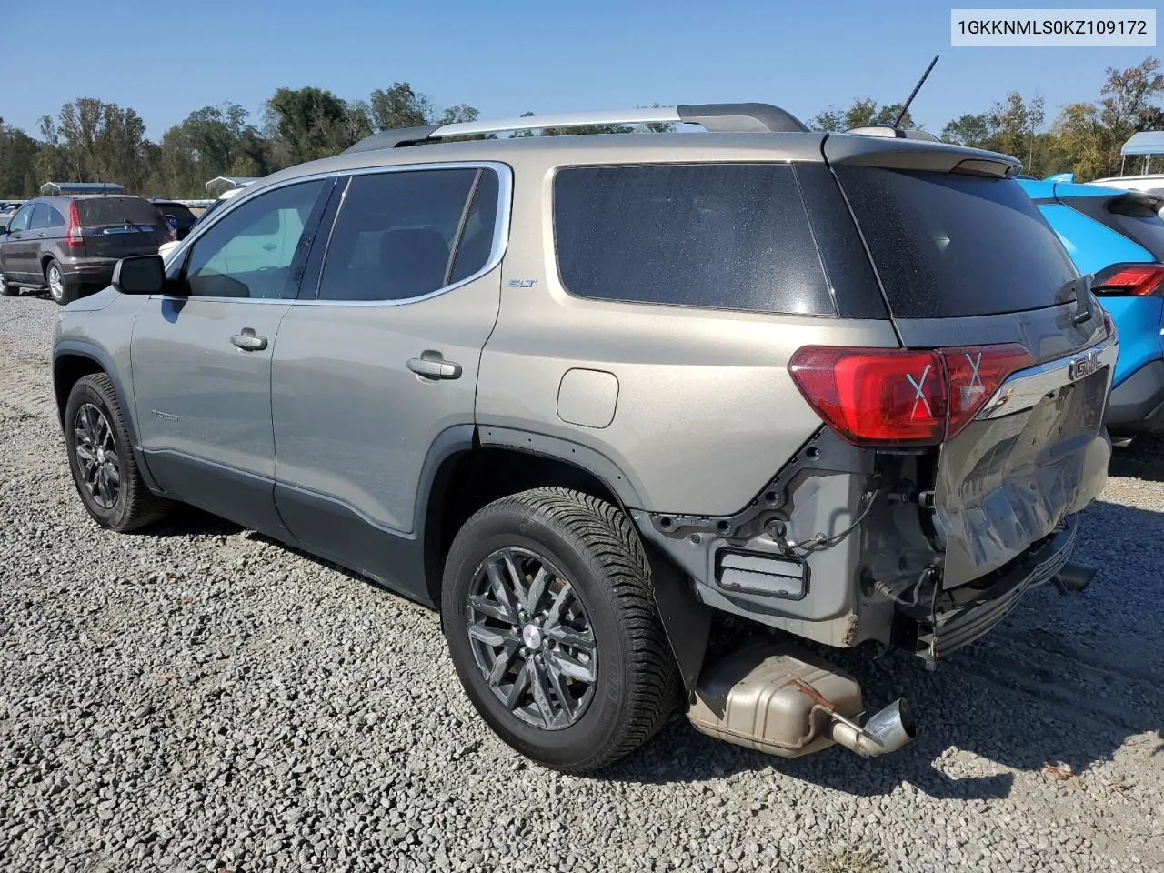 2019 GMC Acadia Slt-1 VIN: 1GKKNMLS0KZ109172 Lot: 75268544