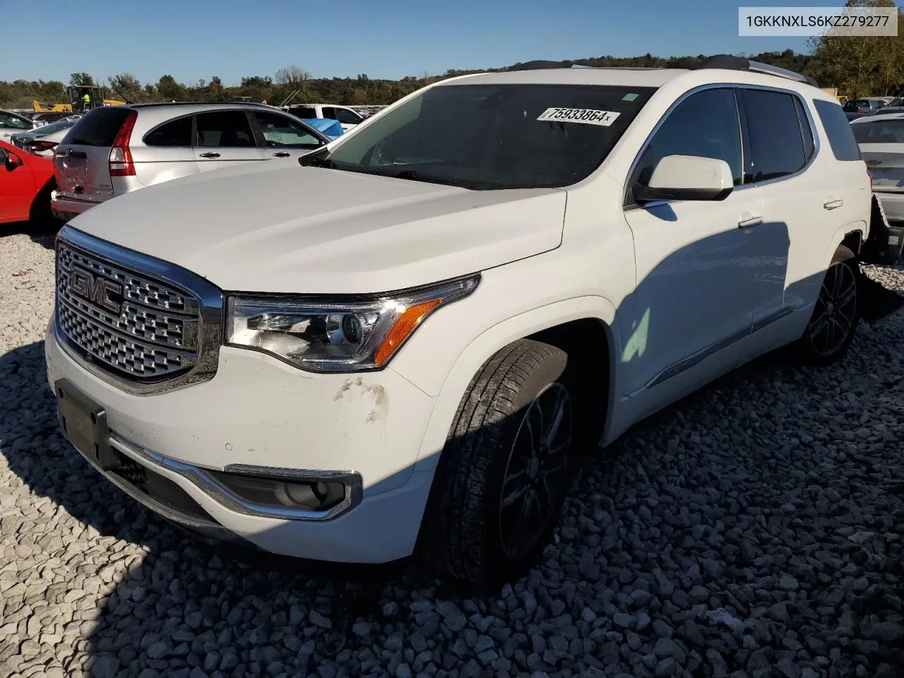 2019 GMC Acadia Denali VIN: 1GKKNXLS6KZ279277 Lot: 75933864