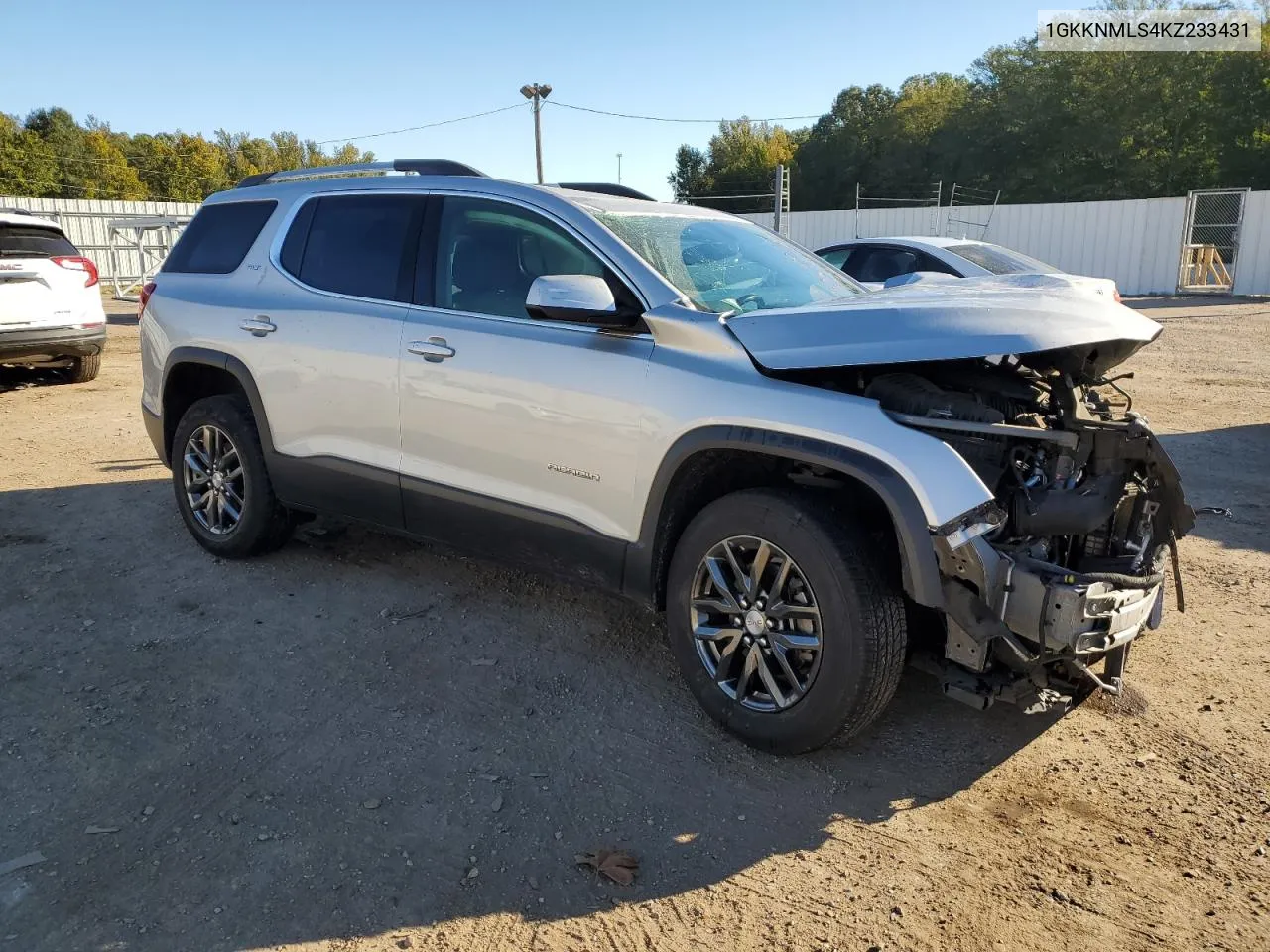 2019 GMC Acadia Slt-1 VIN: 1GKKNMLS4KZ233431 Lot: 76319124