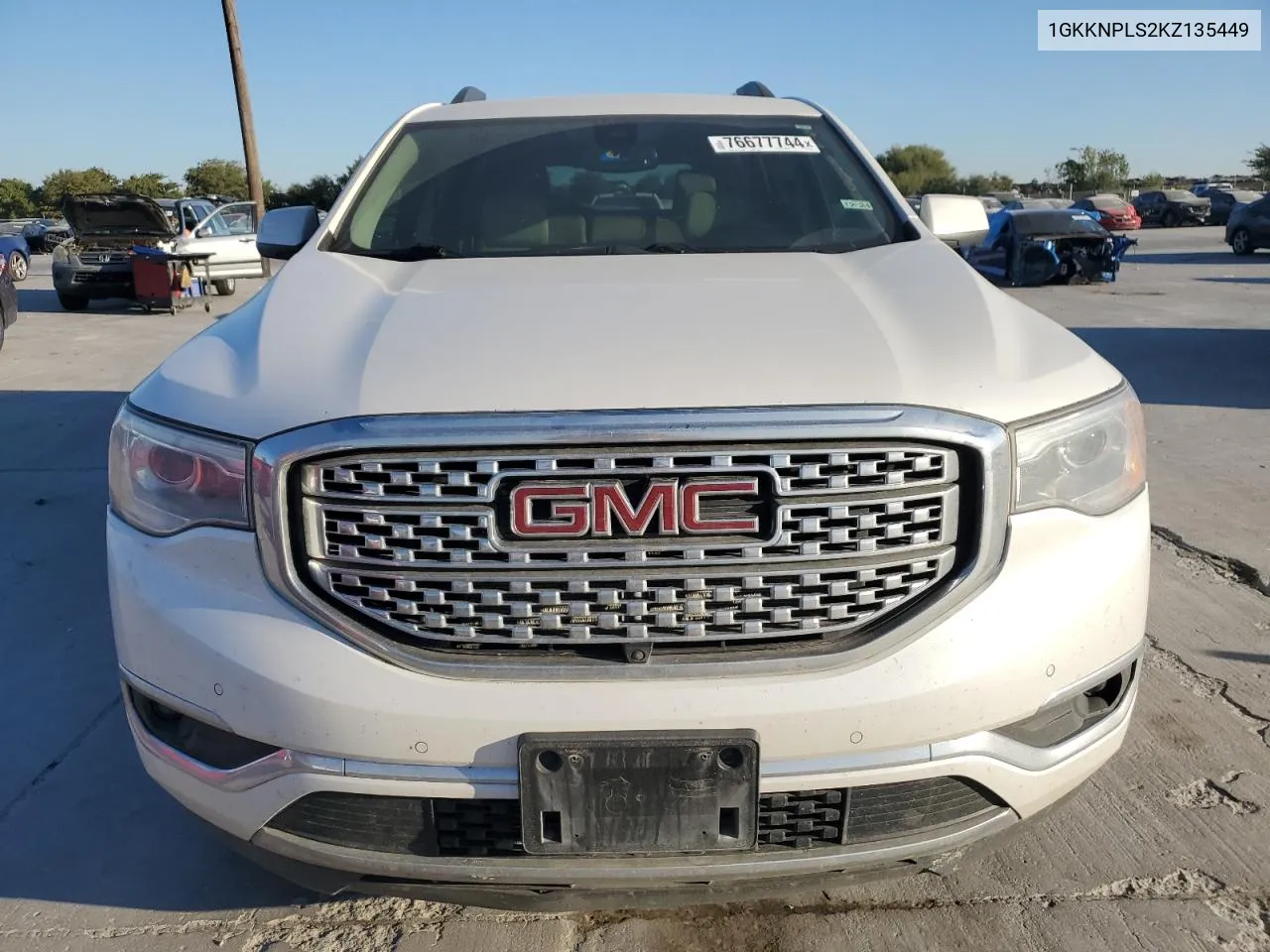 2019 GMC Acadia Denali VIN: 1GKKNPLS2KZ135449 Lot: 76677744