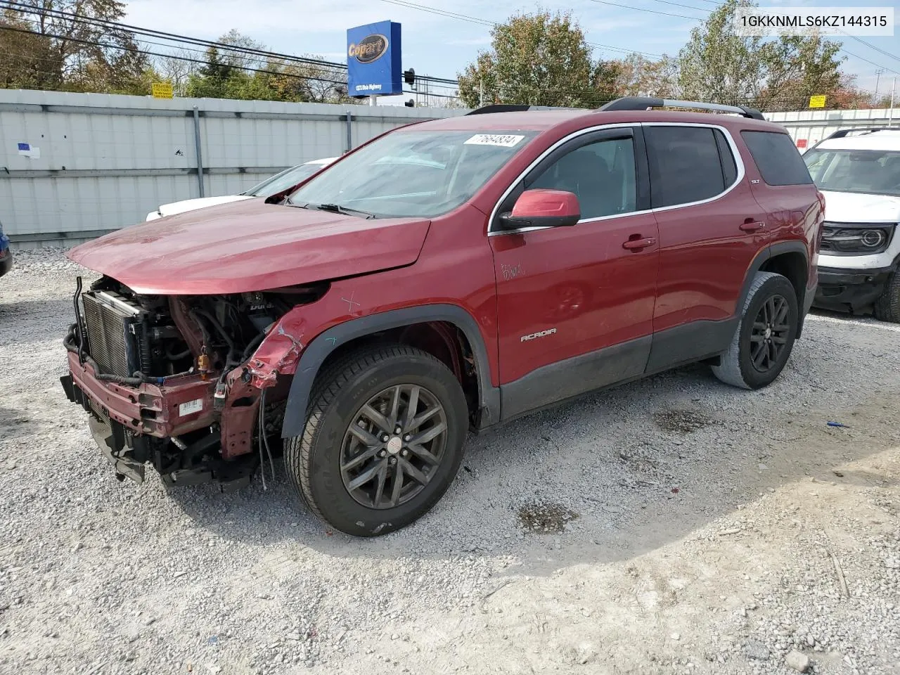 2019 GMC Acadia Slt-1 VIN: 1GKKNMLS6KZ144315 Lot: 77664834