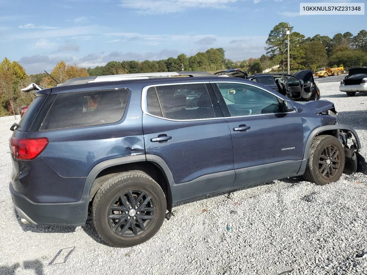 2019 GMC Acadia Slt-1 VIN: 1GKKNULS7KZ231348 Lot: 78355754