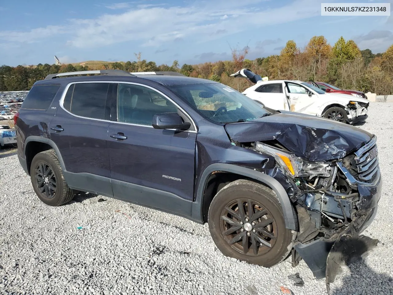 2019 GMC Acadia Slt-1 VIN: 1GKKNULS7KZ231348 Lot: 78355754