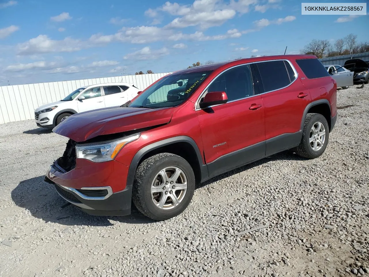 2019 GMC Acadia Sle VIN: 1GKKNKLA6KZ258567 Lot: 79058294