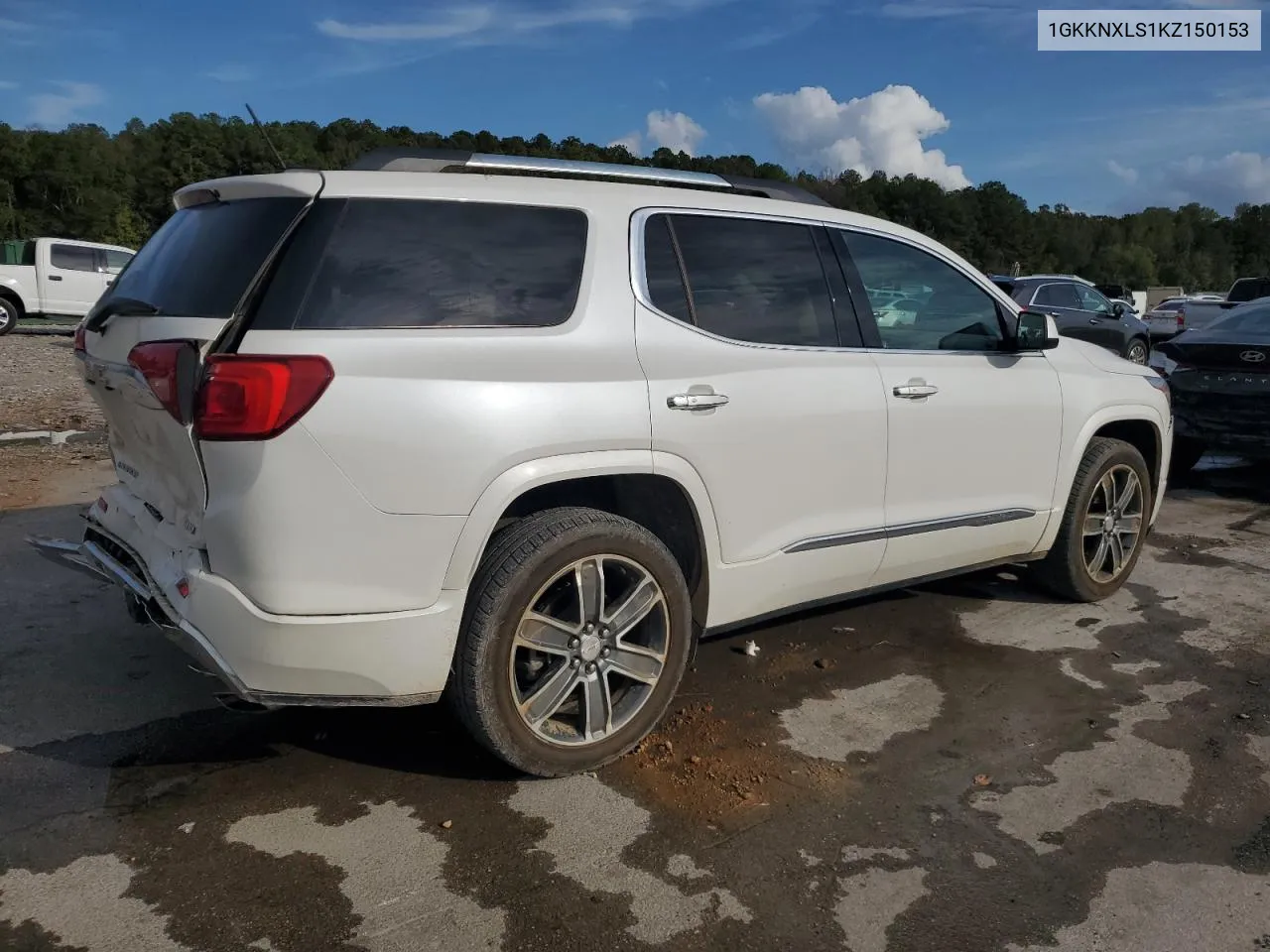 2019 GMC Acadia Denali VIN: 1GKKNXLS1KZ150153 Lot: 79486214