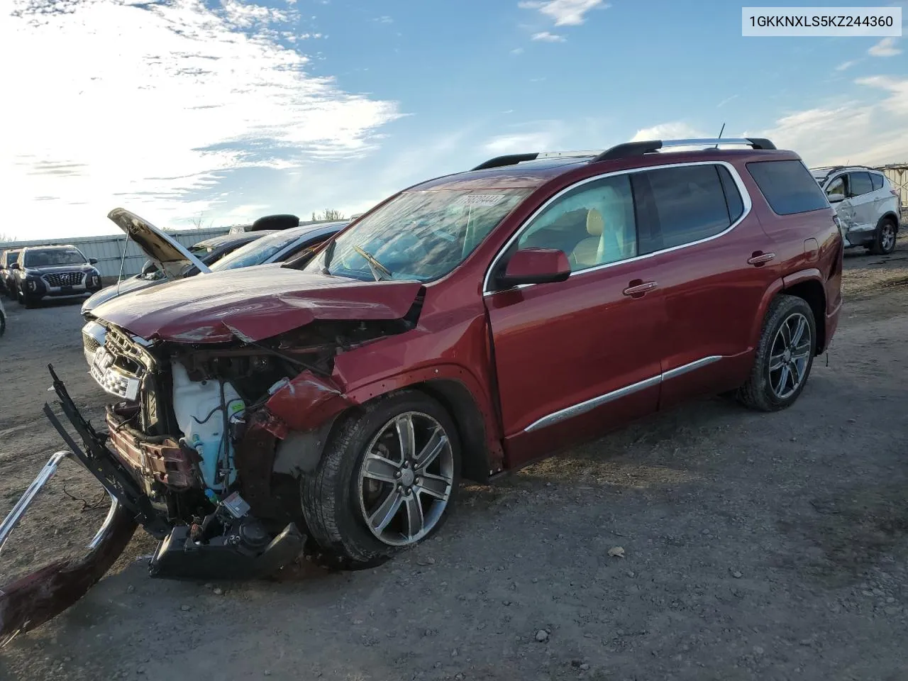 2019 GMC Acadia Denali VIN: 1GKKNXLS5KZ244360 Lot: 79820444