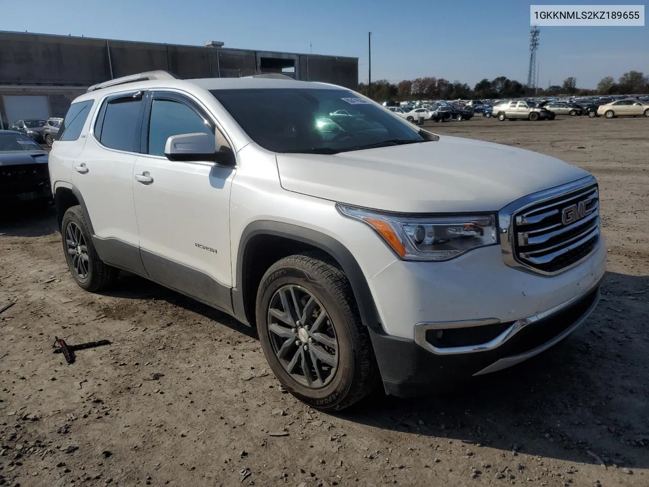 2019 GMC Acadia Slt-1 VIN: 1GKKNMLS2KZ189655 Lot: 80479504