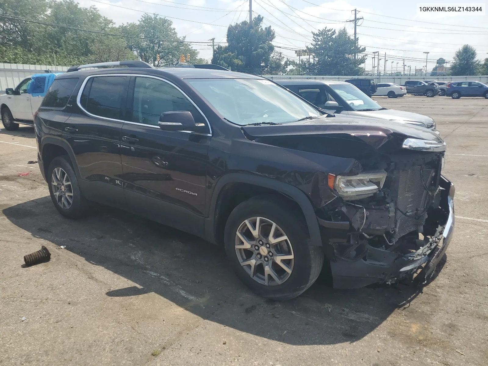 2020 GMC Acadia Slt VIN: 1GKKNMLS6LZ143344 Lot: 65434024