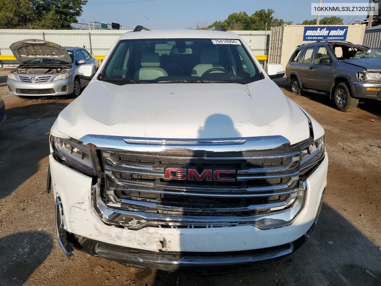 2020 GMC Acadia Slt VIN: 1GKKNMLS3LZ120233 Lot: 70410994