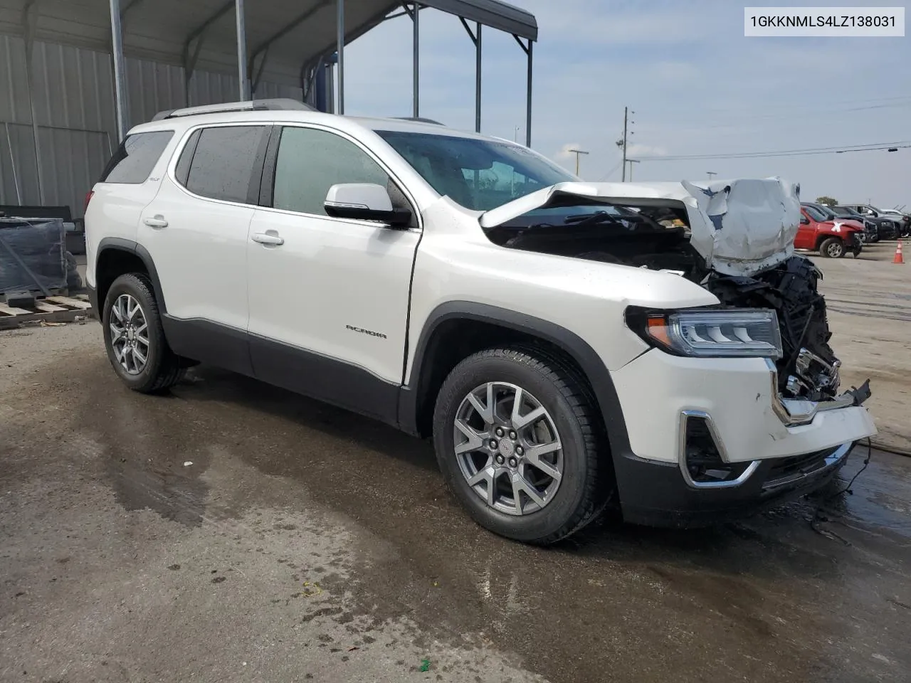 2020 GMC Acadia Slt VIN: 1GKKNMLS4LZ138031 Lot: 72350034