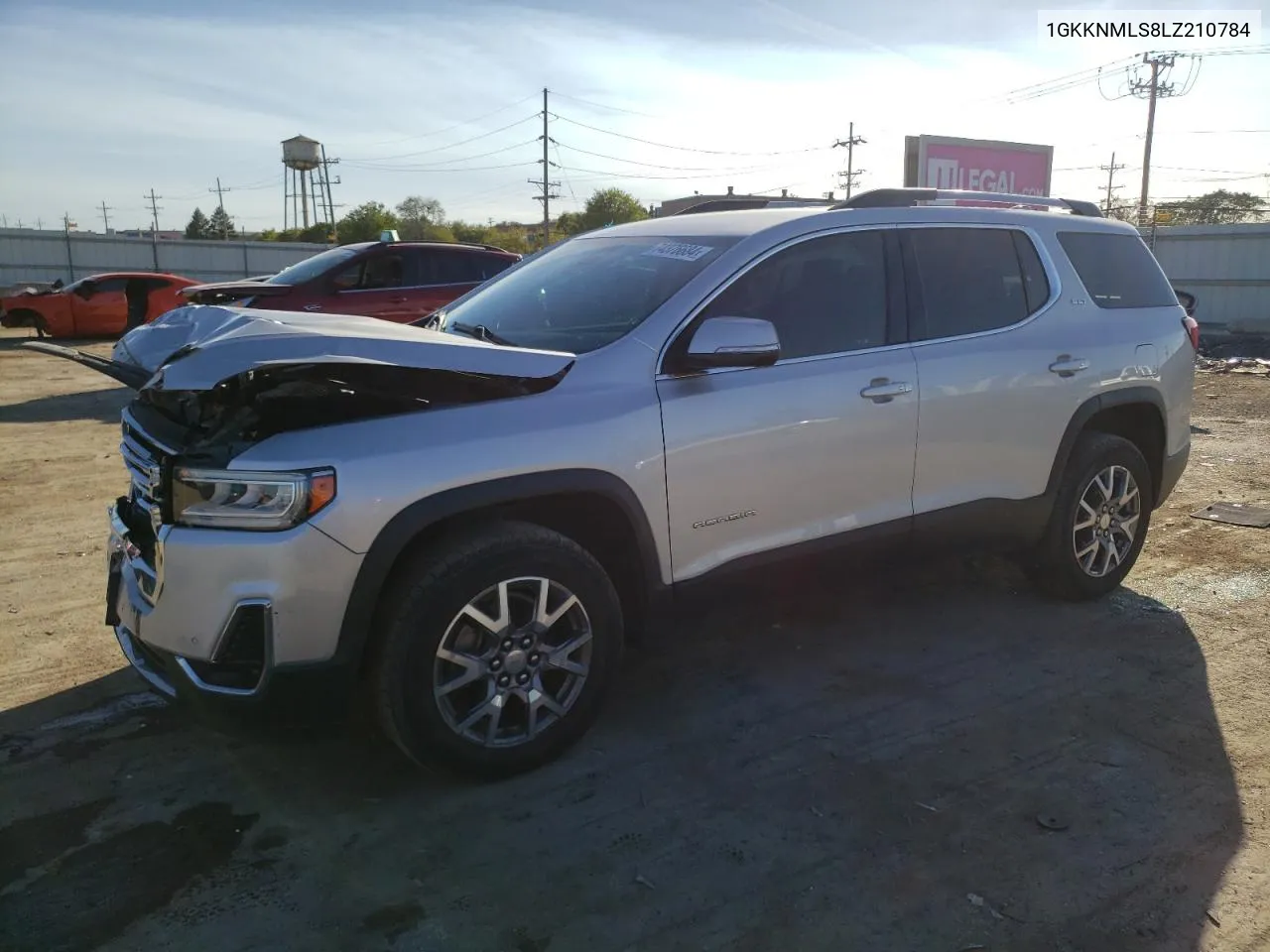 2020 GMC Acadia Slt VIN: 1GKKNMLS8LZ210784 Lot: 74376684