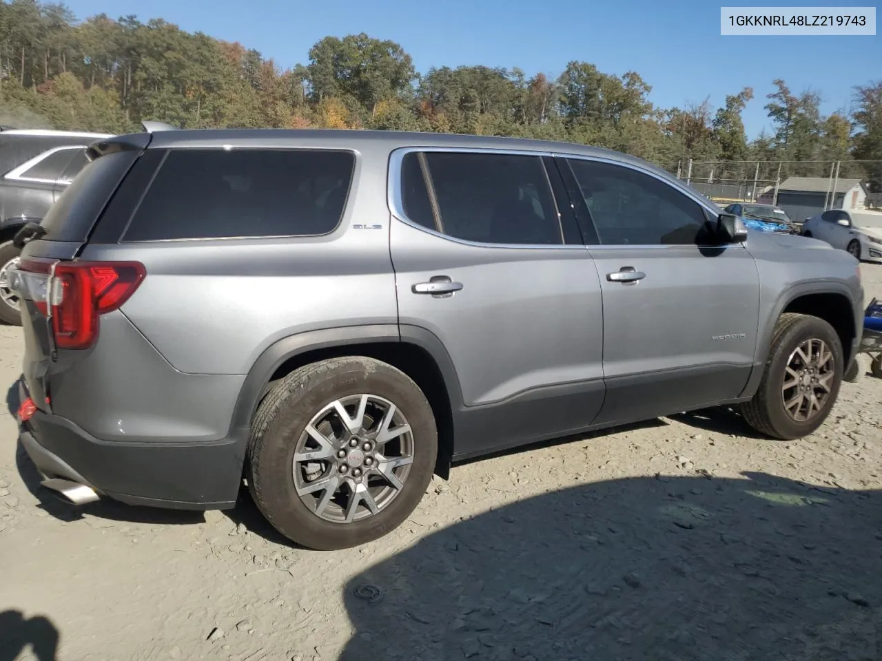 2020 GMC Acadia Sle VIN: 1GKKNRL48LZ219743 Lot: 77169994