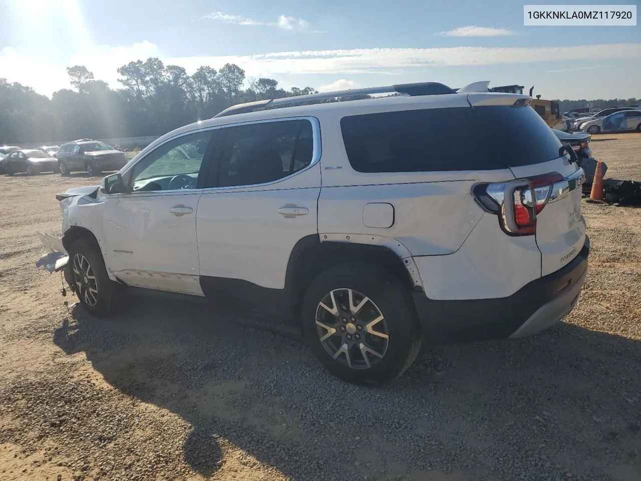 2021 GMC Acadia Sle VIN: 1GKKNKLA0MZ117920 Lot: 72722244