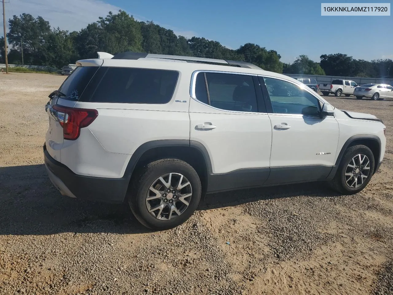 2021 GMC Acadia Sle VIN: 1GKKNKLA0MZ117920 Lot: 72722244