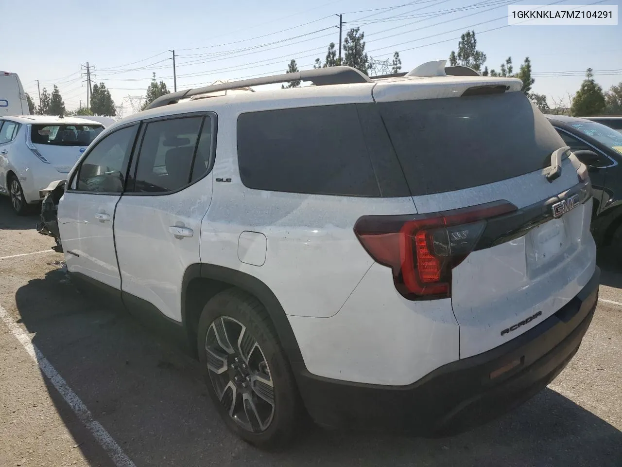 1GKKNKLA7MZ104291 2021 GMC Acadia Sle