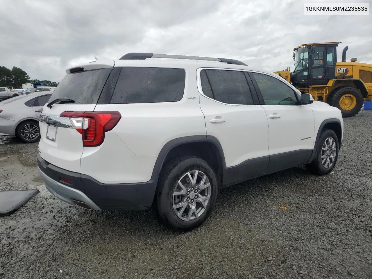 2021 GMC Acadia Slt VIN: 1GKKNMLS0MZ235535 Lot: 73053814