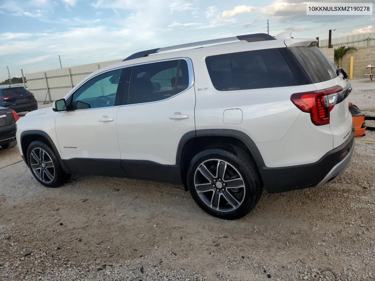 1GKKNULSXMZ190278 2021 GMC Acadia Slt