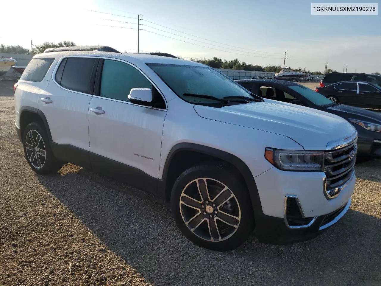 1GKKNULSXMZ190278 2021 GMC Acadia Slt