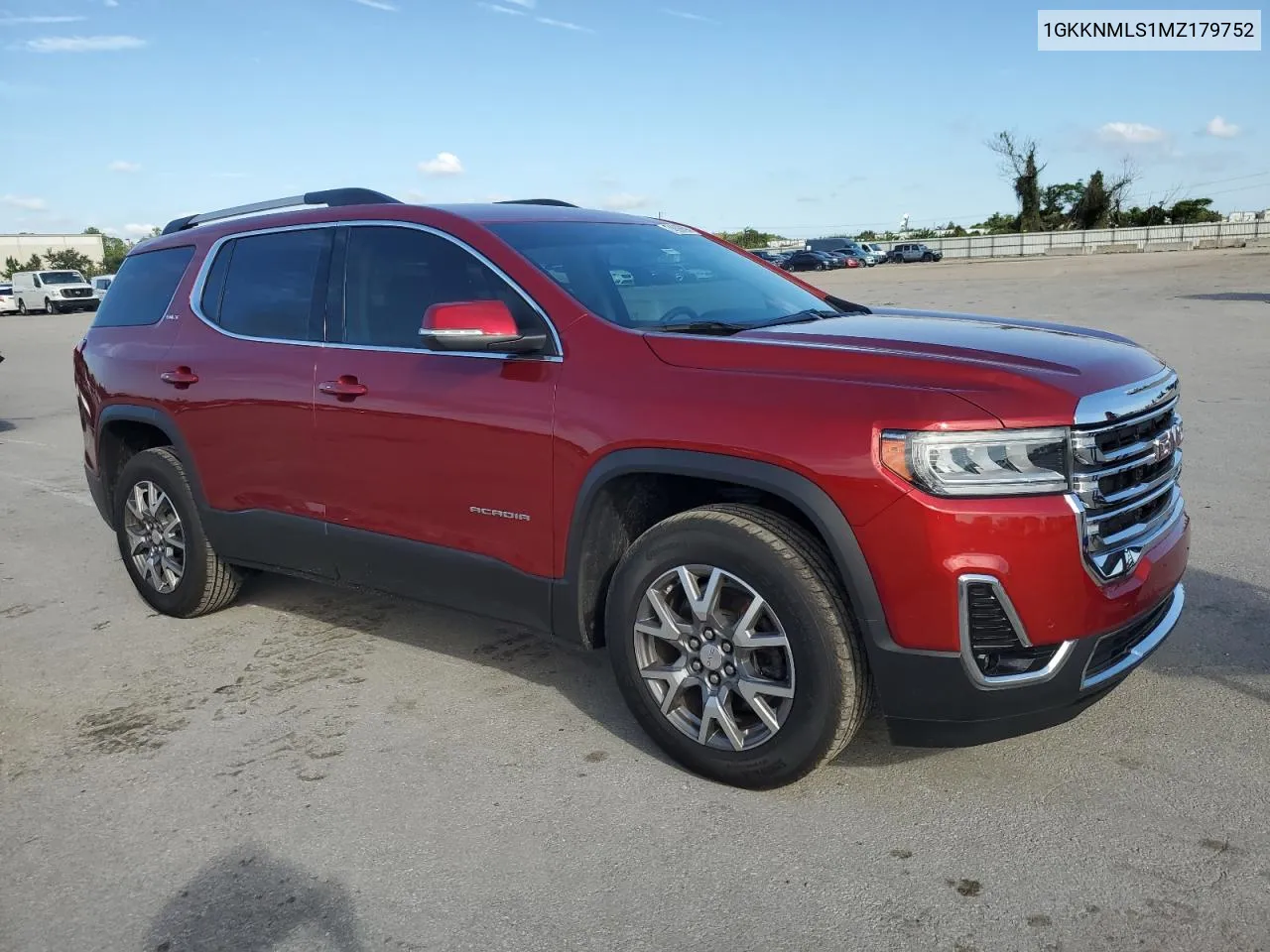 2021 GMC Acadia Slt VIN: 1GKKNMLS1MZ179752 Lot: 74006694