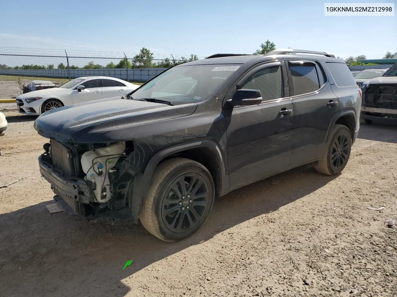 2021 GMC Acadia Slt VIN: 1GKKNMLS2MZ212998 Lot: 74127534