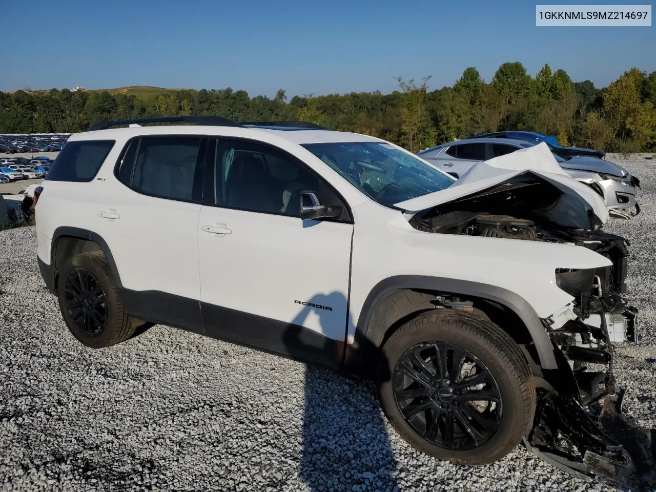 2021 GMC Acadia Slt VIN: 1GKKNMLS9MZ214697 Lot: 74713994