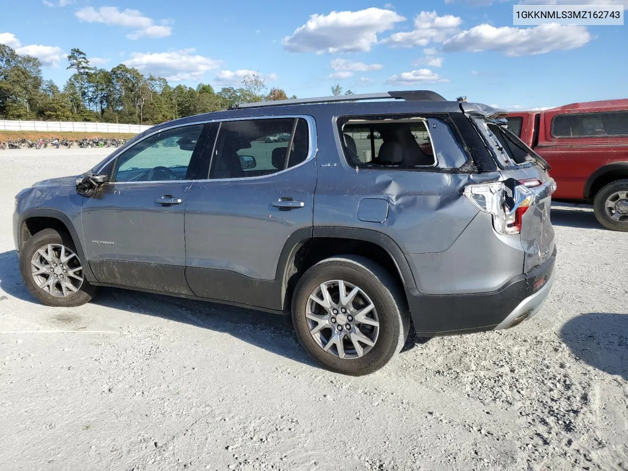 1GKKNMLS3MZ162743 2021 GMC Acadia Slt