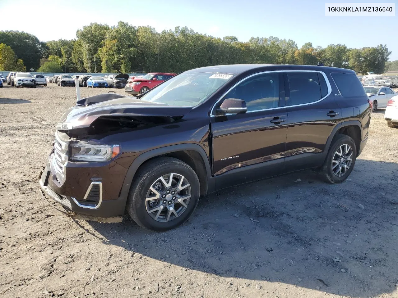 2021 GMC Acadia Sle VIN: 1GKKNKLA1MZ136640 Lot: 76285524