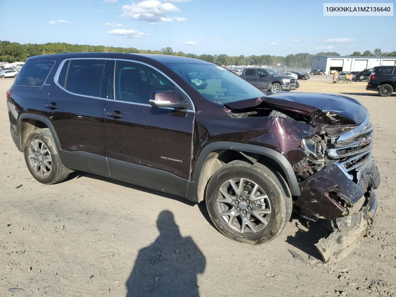 2021 GMC Acadia Sle VIN: 1GKKNKLA1MZ136640 Lot: 76285524