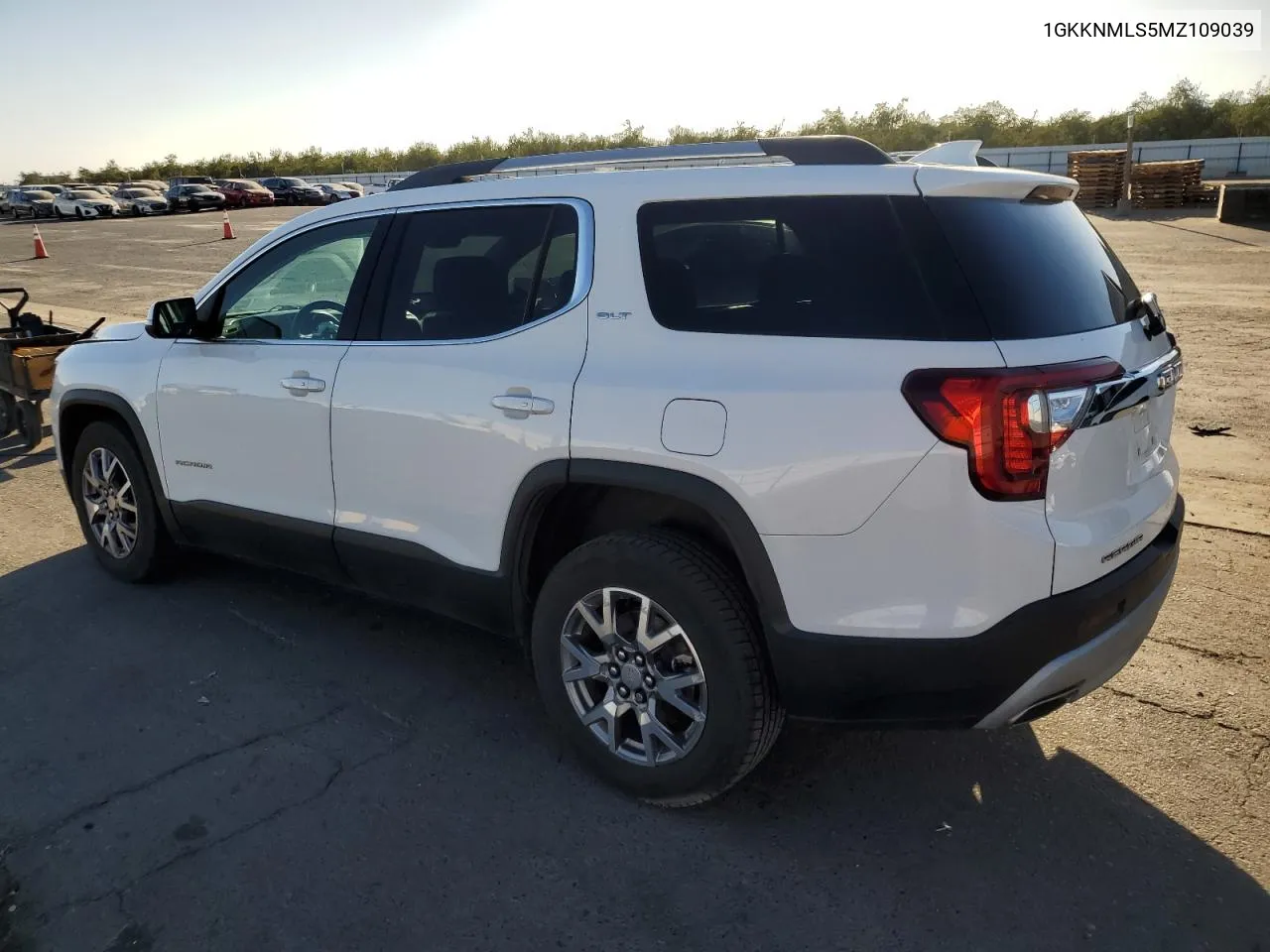 2021 GMC Acadia Slt VIN: 1GKKNMLS5MZ109039 Lot: 77650694