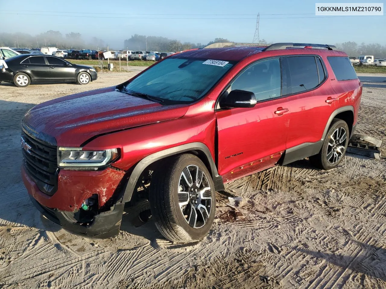 2021 GMC Acadia Slt VIN: 1GKKNMLS1MZ210790 Lot: 77959184