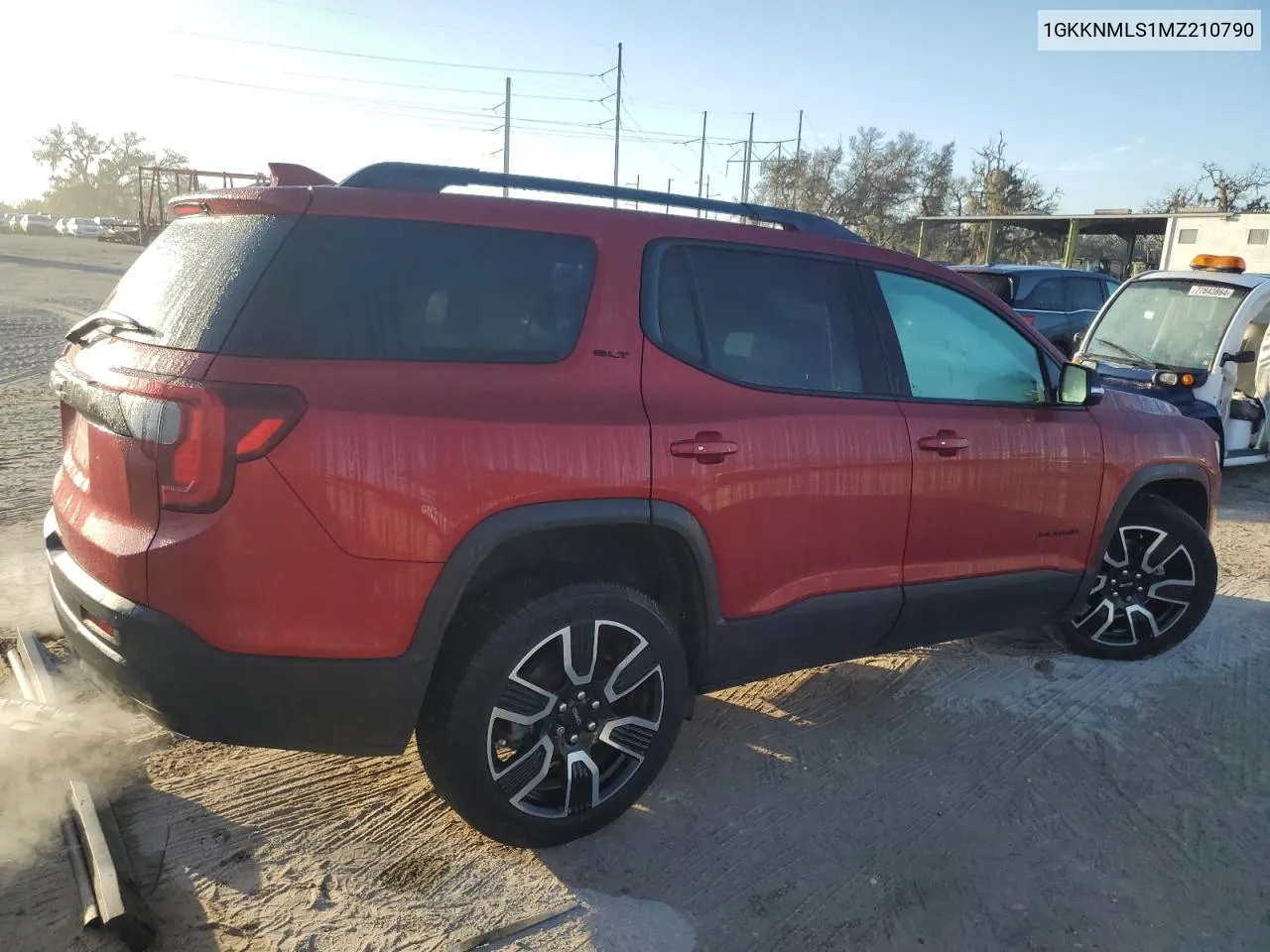 2021 GMC Acadia Slt VIN: 1GKKNMLS1MZ210790 Lot: 77959184