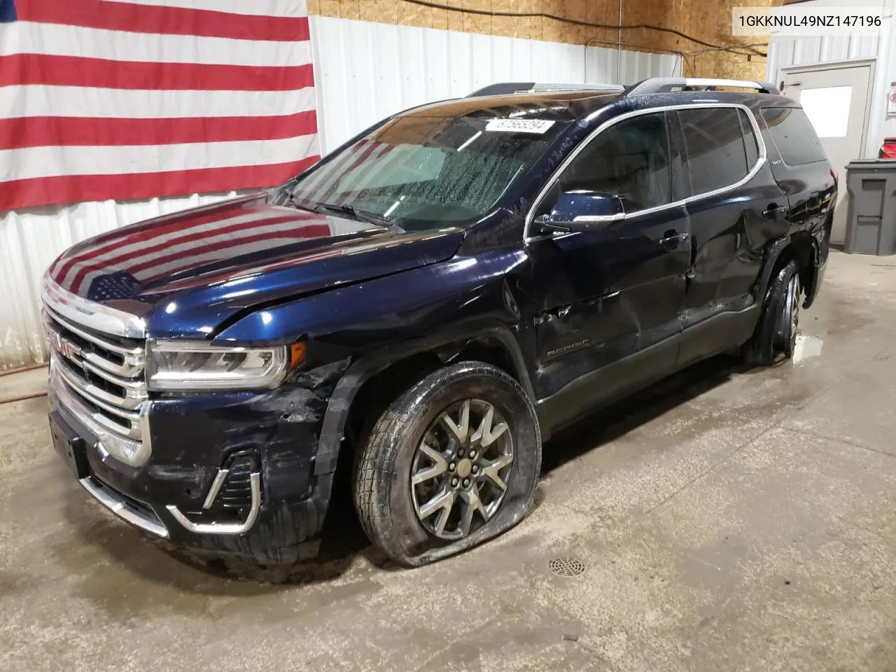 2022 GMC Acadia Slt VIN: 1GKKNUL49NZ147196 Lot: 67565294