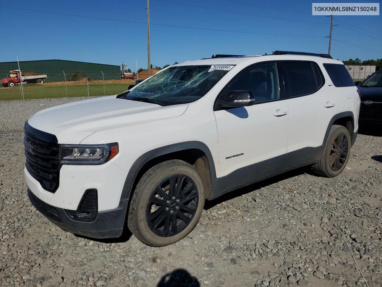 2022 GMC Acadia Slt VIN: 1GKKNMLS8NZ150248 Lot: 75059894