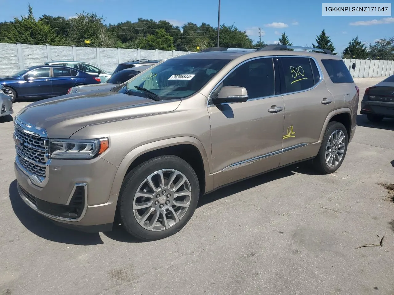 1GKKNPLS4NZ171647 2022 GMC Acadia Denali