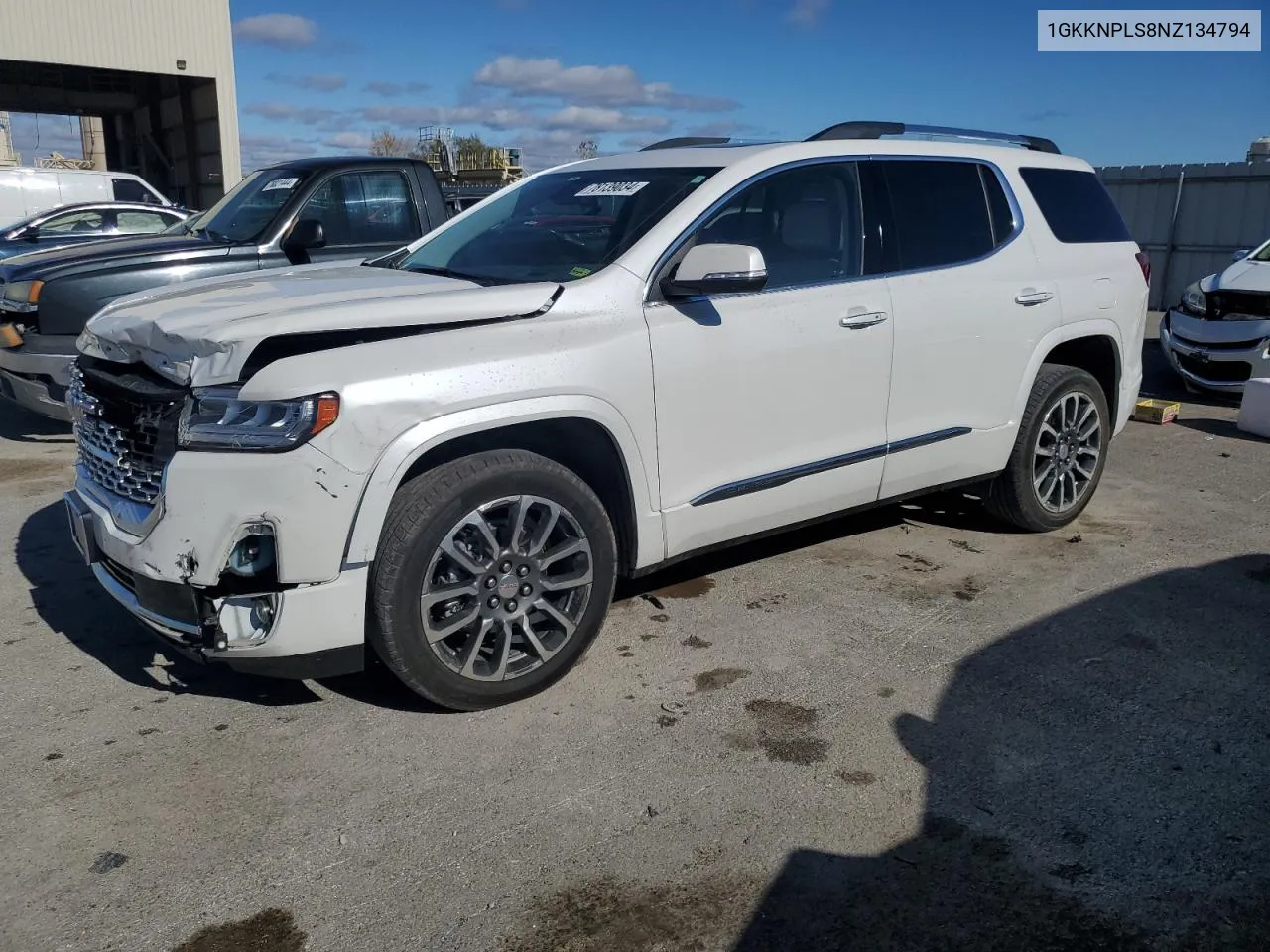 2022 GMC Acadia Denali VIN: 1GKKNPLS8NZ134794 Lot: 78139034