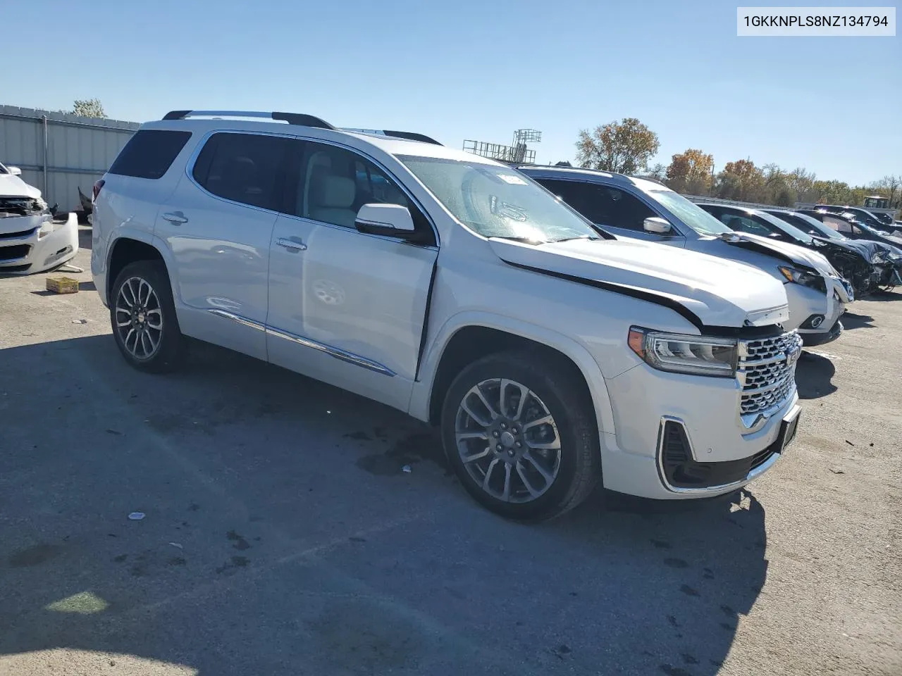 2022 GMC Acadia Denali VIN: 1GKKNPLS8NZ134794 Lot: 78139034