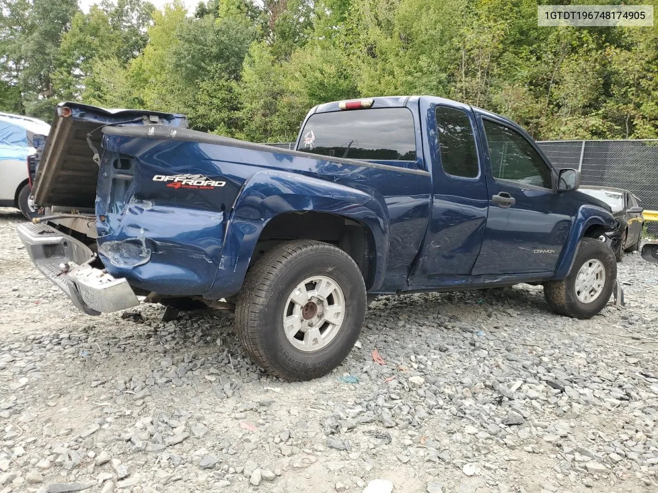 2004 GMC Canyon VIN: 1GTDT196748174905 Lot: 70525684