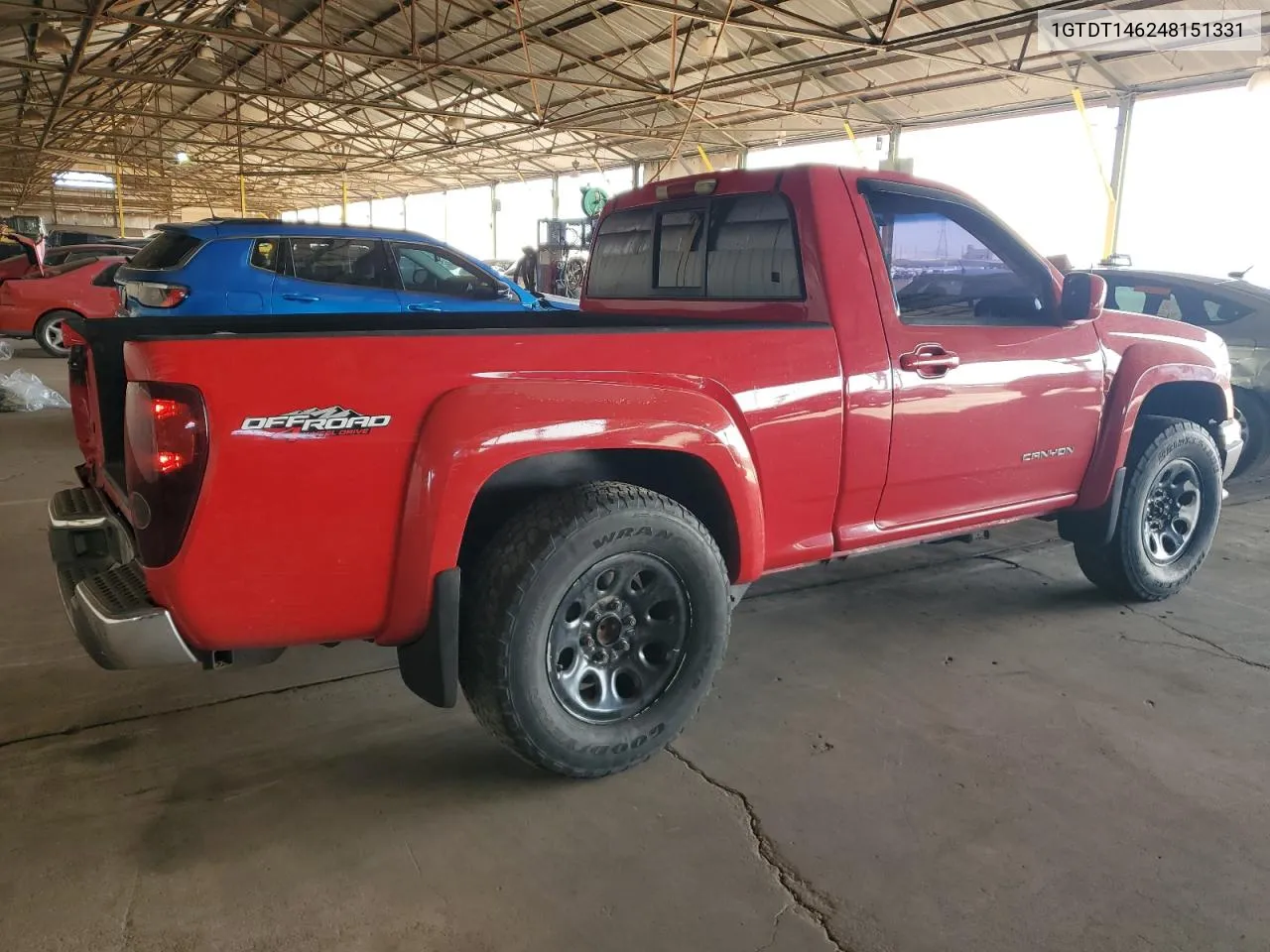 2004 GMC Canyon VIN: 1GTDT146248151331 Lot: 74340524