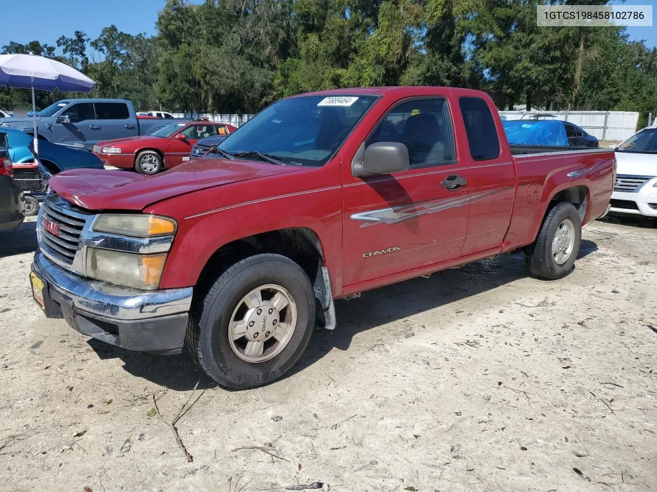 2005 GMC Canyon VIN: 1GTCS198458102786 Lot: 73889464