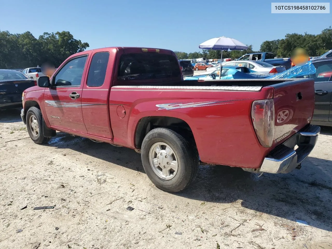 2005 GMC Canyon VIN: 1GTCS198458102786 Lot: 73889464