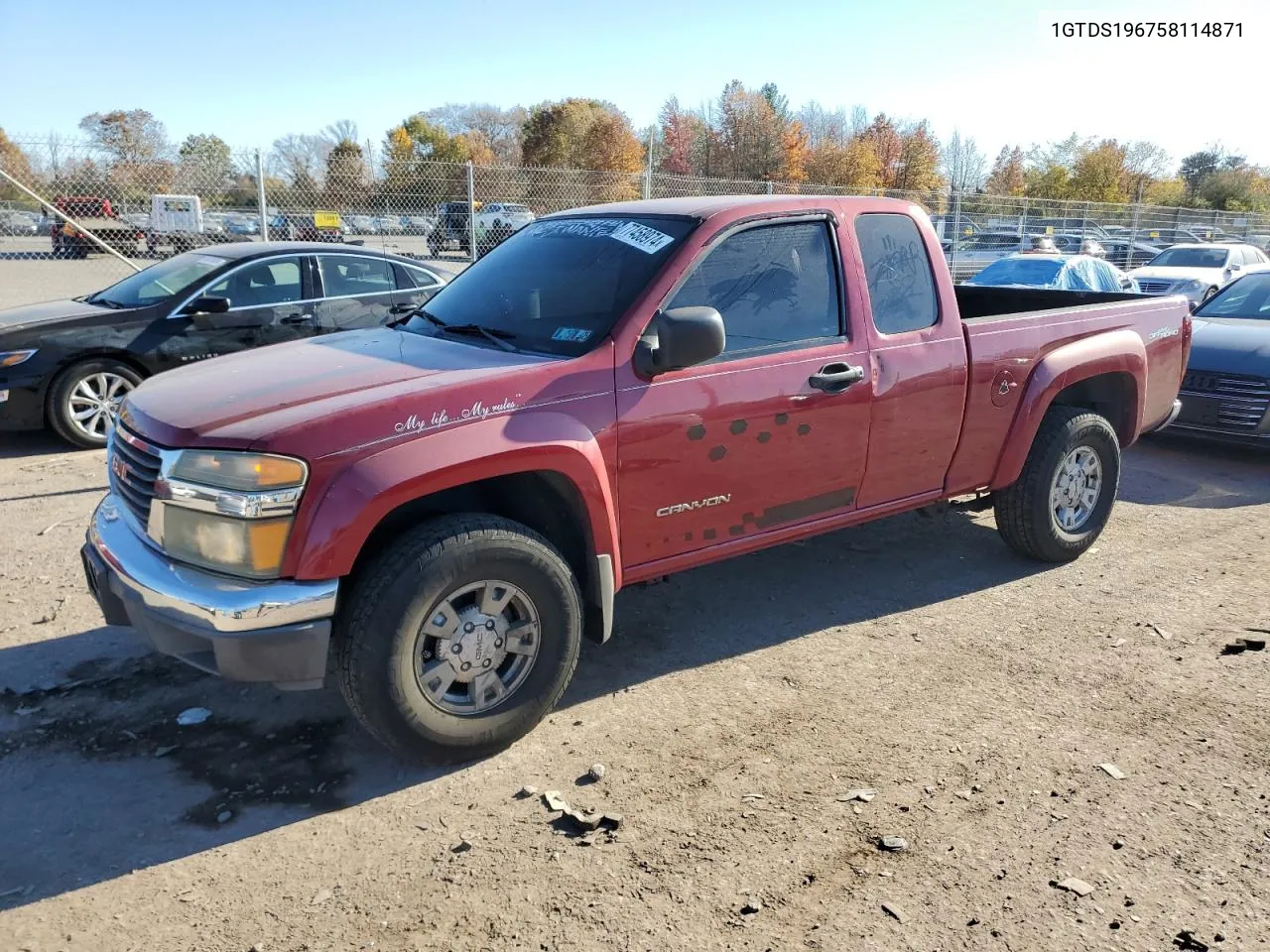 2005 GMC Canyon VIN: 1GTDS196758114871 Lot: 77458974