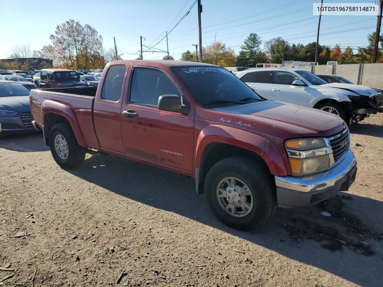 2005 GMC Canyon VIN: 1GTDS196758114871 Lot: 77458974